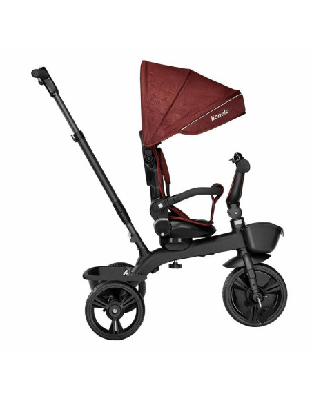 BN-LO-KORI_RED_BURGUNDY,Lionelo - Tricicleta Kori, Cu suport de picioare, Control al directiei, Scaun reversibil, Rotire 360 gra