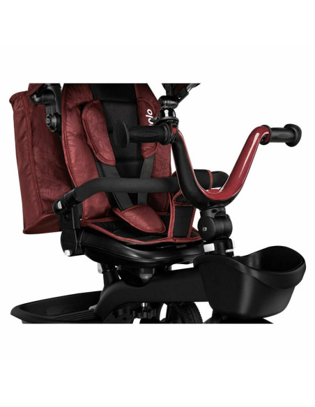 BN-LO-KORI_RED_BURGUNDY,Lionelo - Tricicleta Kori, Cu suport de picioare, Control al directiei, Scaun reversibil, Rotire 360 gra