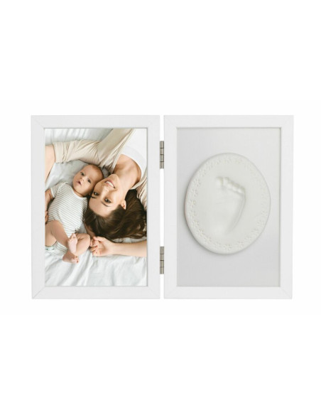 BN-BH_TM_White,Baby HandPrint - Kit rama foto 10x15 cm, Cu amprenta, Tiny Memories, Non-toxic, Conform cu standardul european de