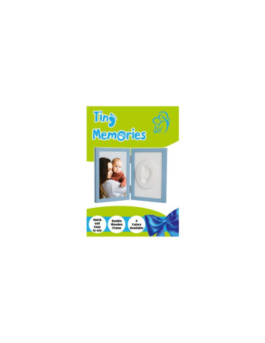 BN-BH_TM_White,Baby HandPrint - Kit rama foto 10x15 cm, Cu amprenta, Tiny Memories, Non-toxic, Conform cu standardul european de