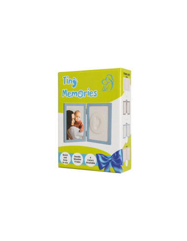 BN-BH_TM_BLUE,Baby HandPrint - Kit rama foto 10x15 cm, Cu amprenta, Tiny Memories, Non-toxic, Conform cu standardul european de 
