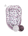 BN-6426972004411,MimiNu - Cosulet bebelus pentru dormit cu doua fete, Baby Cocoon 75x55 cm, Husa 100% bumbac si catifea moale, M