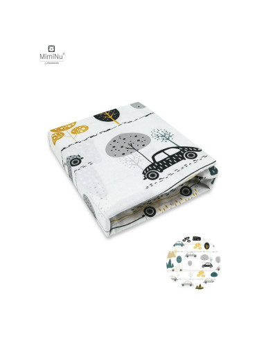 BN-6426972004466,MimiNu - Cearceaf cu elastic pentru patut 120X60 cm, Din bumbac certificat Oeko Tex Standard 100, Childrens Jou
