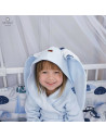 BN-6426972004503,MimiNu - Halat de baie cu urechi 6 - 36 luni, Moale, Cu buzunare, Cu cordon, Din bumbac si thermo fleece, Mater