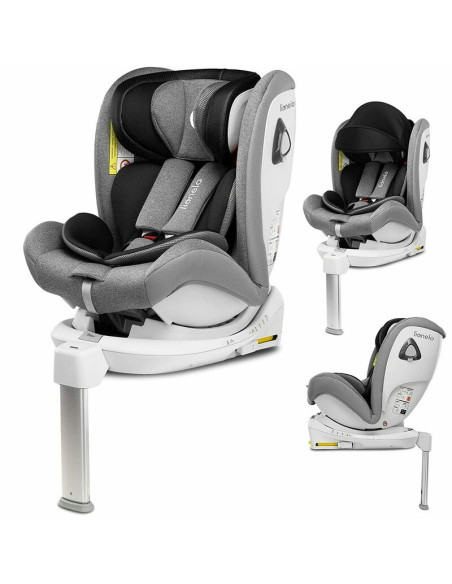 BN-LO-BRAAM_STONE,Lionelo - Scaun auto Braam Stone Pozitie de somn, Protectie laterala, Rotire 360 grade, 0-36 Kg, cu Isofix, Co