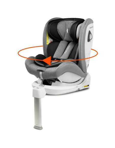 BN-LO-BRAAM_STONE,Lionelo - Scaun auto Braam Stone Pozitie de somn, Protectie laterala, Rotire 360 grade, 0-36 Kg, cu Isofix, Co