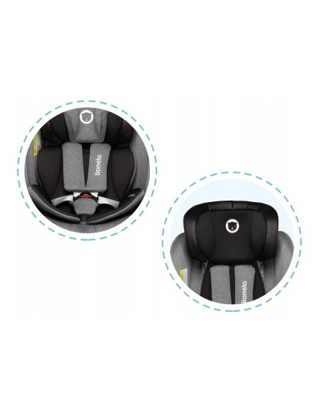 BN-LO-BRAAM_STONE,Lionelo - Scaun auto Braam Stone Pozitie de somn, Protectie laterala, Rotire 360 grade, 0-36 Kg, cu Isofix, Co