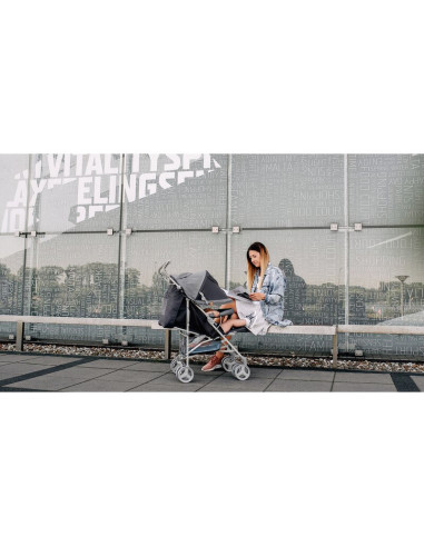 BN-LO-ELIA_GRAPHITE,Lionelo - Carucior sport Elia, Cu husa de picioare, Cu plasa de tantari, Conform cu standardul european de s