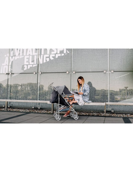 BN-LO-ELIA_GRAPHITE,Lionelo - Carucior sport Elia, Cu husa de picioare, Cu plasa de tantari, Conform cu standardul european de s