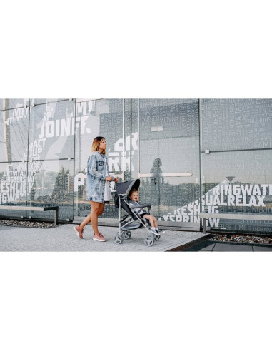 BN-LO-ELIA_GRAPHITE,Lionelo - Carucior sport Elia, Cu husa de picioare, Cu plasa de tantari, Conform cu standardul european de s