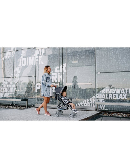 BN-LO-ELIA_GRAPHITE,Lionelo - Carucior sport Elia, Cu husa de picioare, Cu plasa de tantari, Conform cu standardul european de s