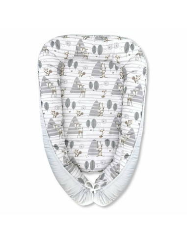 BN-5907501408746,MimiNu - Set 4 in 1 Cosulet bebelus Baby Cocoon 75x55 cm, Husa 100% bumbac, Din bumbac certificat Oeko Tex Stan