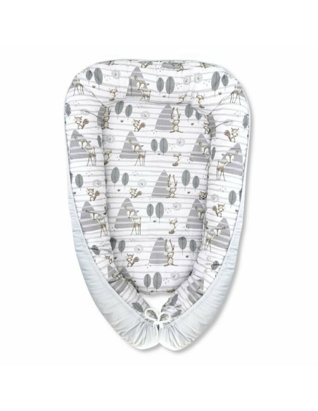 BN-5907501408746,MimiNu - Set 4 in 1 Cosulet bebelus Baby Cocoon 75x55 cm, Husa 100% bumbac, Din bumbac certificat Oeko Tex Stan