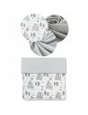 BN-5907501408746,MimiNu - Set 4 in 1 Cosulet bebelus Baby Cocoon 75x55 cm, Husa 100% bumbac, Din bumbac certificat Oeko Tex Stan