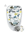 BN-6426972004534,MimiNu - Set 4 in 1 Cosulet bebelus Baby Cocoon 75x55 cm, Husa 100% bumbac, Din bumbac certificat Oeko Tex Stan
