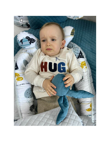 BN-6426972004534,MimiNu - Set 4 in 1 Cosulet bebelus Baby Cocoon 75x55 cm, Husa 100% bumbac, Din bumbac certificat Oeko Tex Stan