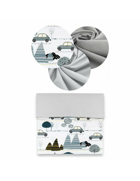 BN-6426972004534,MimiNu - Set 4 in 1 Cosulet bebelus Baby Cocoon 75x55 cm, Husa 100% bumbac, Din bumbac certificat Oeko Tex Stan