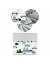 BN-6426972004534,MimiNu - Set 4 in 1 Cosulet bebelus Baby Cocoon 75x55 cm, Husa 100% bumbac, Din bumbac certificat Oeko Tex Stan