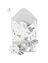 BN-5902021281541,MimiNu - Paturica de infasat cu doua fete, Cu multiple utilizari, Cu inchidere cu panglica, Dimensiune 75x75 cm