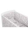 BN-BN197,BabyNeeds - Lenjerie patut 5 piese, Cu doua protectii laterale, Pernuta, Plapumioara, Cearceaf, Din bumbac, Pentru patu