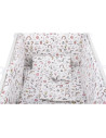 BN-BN197,BabyNeeds - Lenjerie patut 5 piese, Cu doua protectii laterale, Pernuta, Plapumioara, Cearceaf, Din bumbac, Pentru patu