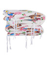 BN-BN200,Babyneeds - Set 2 bucati aparatori pat, 2 x 180x35 cm, Bumbac, pentru patut 120x60 cm, Bufnitele vesele, Alb