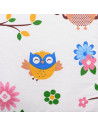 BN-BN200,Babyneeds - Set 2 bucati aparatori pat, 2 x 180x35 cm, Bumbac, pentru patut 120x60 cm, Bufnitele vesele, Alb