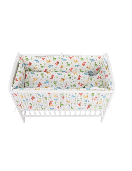BN-BN203,BabyNeeds - Lenjerie patut 5 piese, Cu doua protectii laterale, Pernuta, Plapumioara, Cearceaf, Din bumbac, Pentru patu