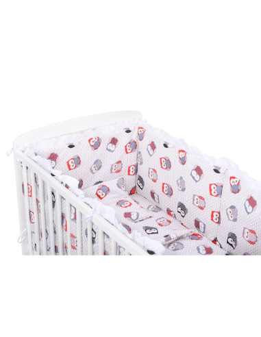 BN-BN210,BabyNeeds - Lenjerie patut 5 piese, Cu doua protectii laterale, Pernuta, Plapumioara, Cearceaf, Din bumbac, Pentru patu