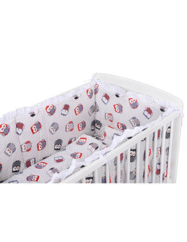 BN-BN210,BabyNeeds - Lenjerie patut 5 piese, Cu doua protectii laterale, Pernuta, Plapumioara, Cearceaf, Din bumbac, Pentru patu