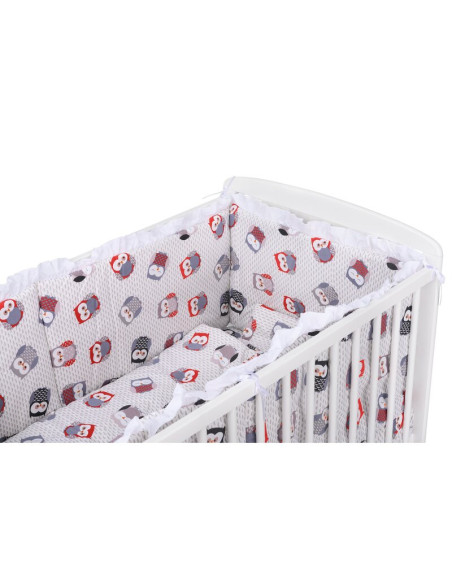 BN-BN210,BabyNeeds - Lenjerie patut 5 piese, Cu doua protectii laterale, Pernuta, Plapumioara, Cearceaf, Din bumbac, Pentru patu
