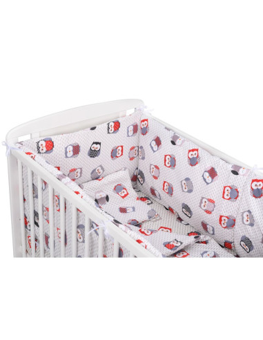 BN-BN211,BabyNeeds - Lenjerie patut 5 piese, Cu doua protectii laterale, Pernuta, Plapumioara, Cearceaf, Din bumbac, Pentru patu