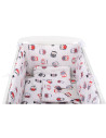BN-BN211,BabyNeeds - Lenjerie patut 5 piese, Cu doua protectii laterale, Pernuta, Plapumioara, Cearceaf, Din bumbac, Pentru patu