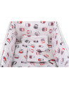 BN-BN211,BabyNeeds - Lenjerie patut 5 piese, Cu doua protectii laterale, Pernuta, Plapumioara, Cearceaf, Din bumbac, Pentru patu