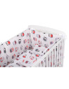 BN-BN211,BabyNeeds - Lenjerie patut 5 piese, Cu doua protectii laterale, Pernuta, Plapumioara, Cearceaf, Din bumbac, Pentru patu