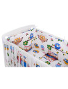BN-BN214,BabyNeeds - Lenjerie patut 3 piese, Cu doua protectii laterale, Cerceaf, Din bumbac, Pentru patut 120x60 cm, Bufnitele 