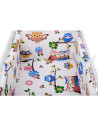 BN-BN214,BabyNeeds - Lenjerie patut 3 piese, Cu doua protectii laterale, Cerceaf, Din bumbac, Pentru patut 120x60 cm, Bufnitele 