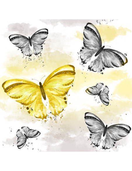 BN-QM_23270,Qmini - Scutec refolosibil cu multiple intrebuintari, Din fibra de bambus, Dimensiune 75 x 75 cm, Butterflies