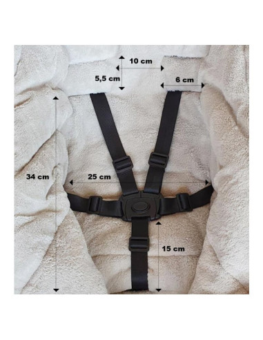 BN-531821,Petite&Mars - Sac de iarna pentru carucior, landou sau scaun auto Jibot, 100x48 cm, Impermeabil, Cu elemente reflector