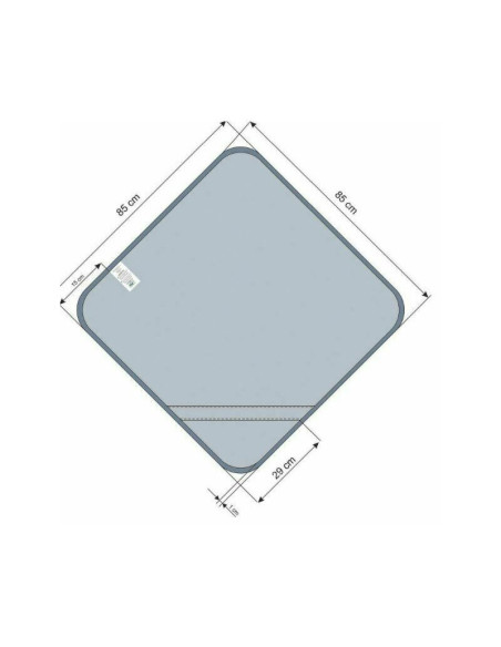 BN-QM_22492,Qmini - Prosop pufos cu gluga pentru bebelusi si copii, Din bambus, Dimensiune 85x85 cm, Rabbit Mint