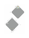BN-QM_22327,Qmini - Prosop pufos cu gluga pentru bebelusi si copii, Din bambus, Dimensiune 85x85 cm, Clouds Grey