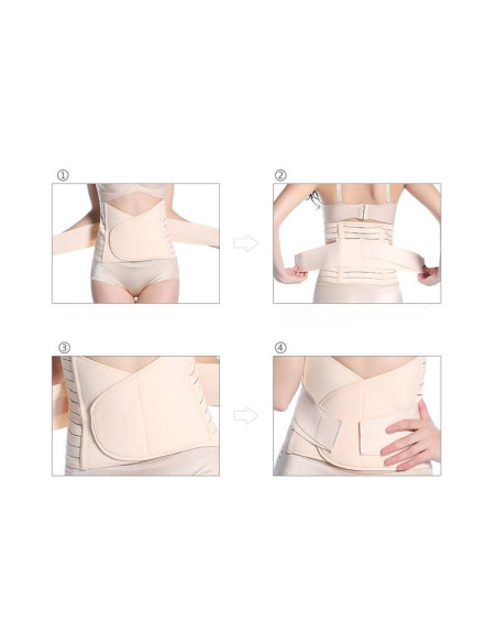 BN-QM_BELT_N,Qmini - Centura abdominala postnatala dublu reglabila, Cu prindere pe baza de velcro, Black