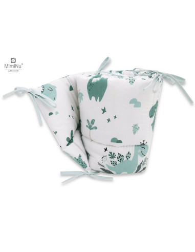 BN-6426972004930,MimiNu - Aparatoare pentru patut 120x60 cm, Din bumbac certificat Oeko Tex Standard 100, Cu inaltimea de 30 cm,