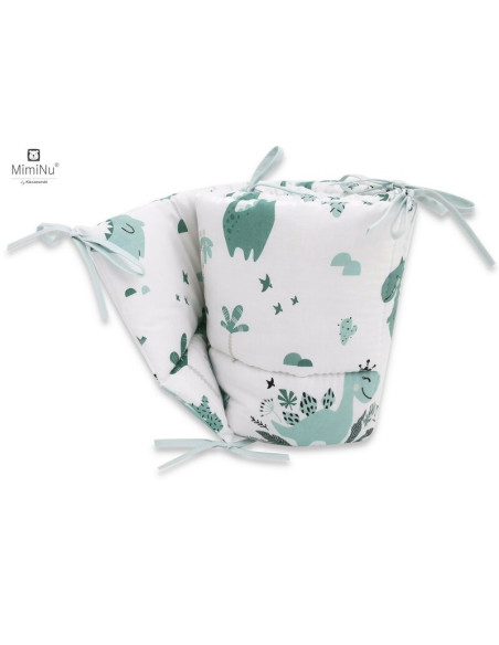 BN-6426972004930,MimiNu - Aparatoare pentru patut 120x60 cm, Din bumbac certificat Oeko Tex Standard 100, Cu inaltimea de 30 cm,