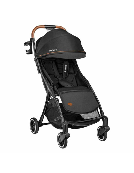 BN-LO-JULIE_ONE_BLACK,Lionelo - Carucior sport Julie One, De la nastere, Cu accesorii, Cadru din aluminiu, 0-22 kg, Conform cu s