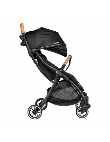 BN-LO-JULIE_ONE_BLACK,Lionelo - Carucior sport Julie One, De la nastere, Cu accesorii, Cadru din aluminiu, 0-22 kg, Conform cu s