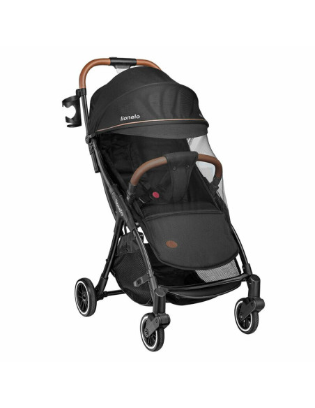 BN-LO-JULIE_ONE_BLACK,Lionelo - Carucior sport Julie One, De la nastere, Cu accesorii, Cadru din aluminiu, 0-22 kg, Conform cu s