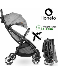BN-LO-JULIE_ONE_STONE_GREY,Lionelo - Carucior sport Julie One, De la nastere, Cu accesorii, Cadru din aluminiu, 0-22 kg, Conform 2