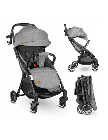 BN-LO-JULIE_ONE_STONE_GREY,Lionelo - Carucior sport Julie One, De la nastere, Cu accesorii, Cadru din aluminiu, 0-22 kg, Conform