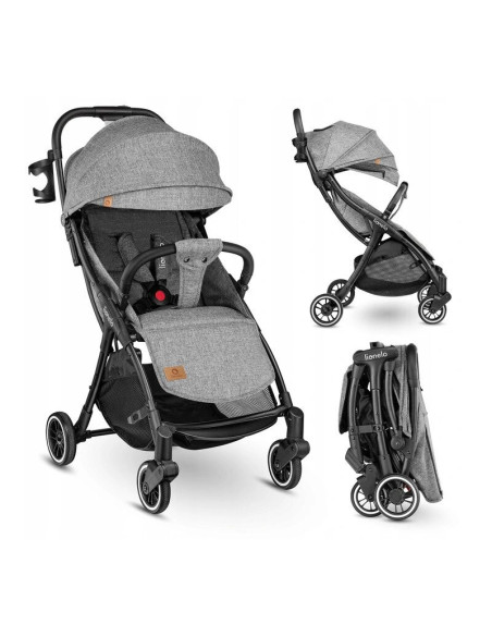 BN-LO-JULIE_ONE_STONE_GREY,Lionelo - Carucior sport Julie One, De la nastere, Cu accesorii, Cadru din aluminiu, 0-22 kg, Conform